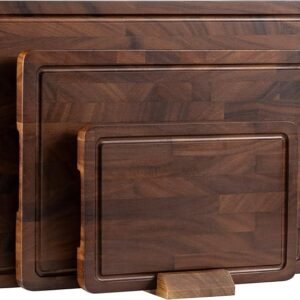 THETCHRY Walnut Wood Cutting Board Set